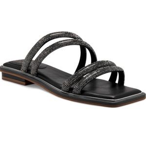 Vince Camuto Sandals Black Silver Bling